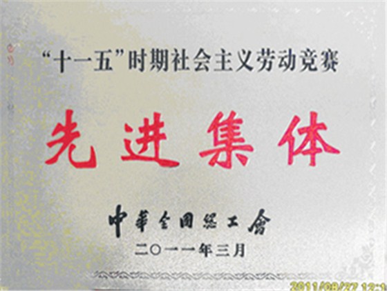 大明廚具獲評&rdquo;十一五&ldquo;時期社會主義勞動競賽先進(jìn)集體