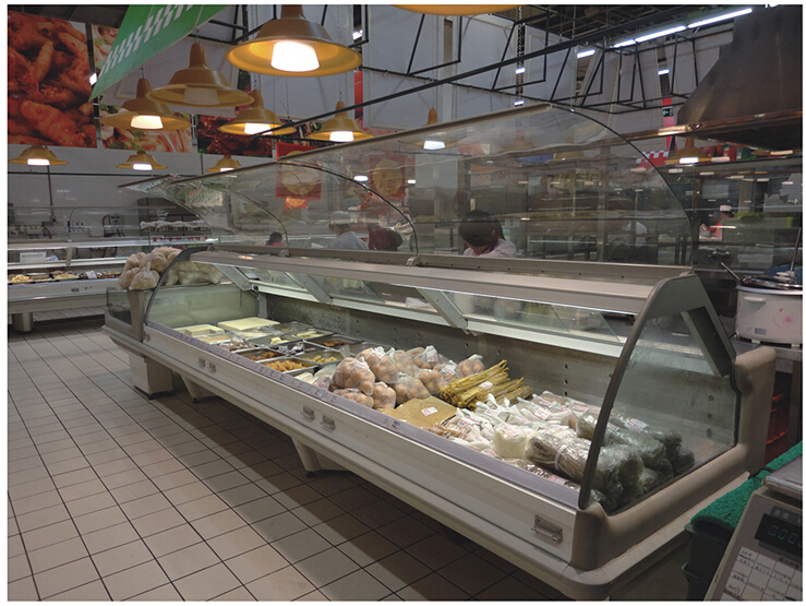 前翻蓋熟食柜使用場(chǎng)景